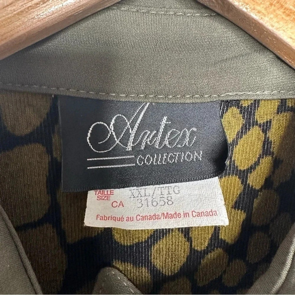 Artex Collection Crocodile Reptile Print Cardigan Blouse Size XXL - Picture 8 of 11